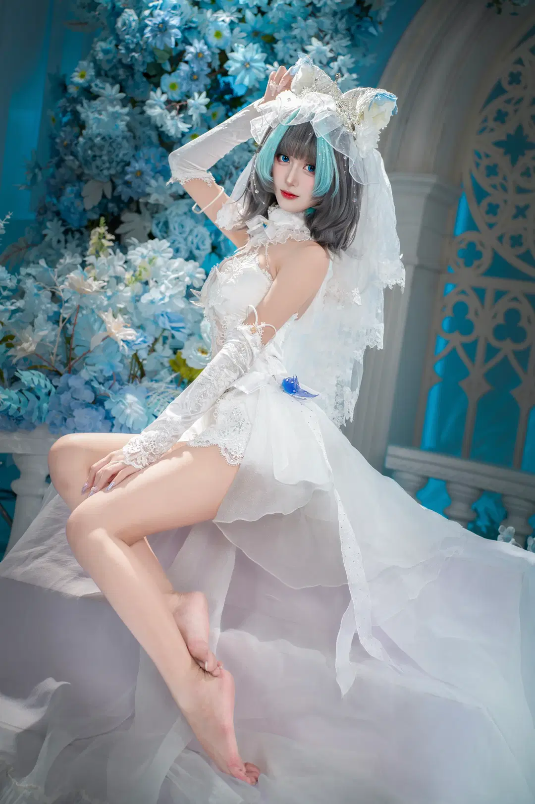 [Cheshire Cosplay] Azur Lane: An Ethereal Watery Fantasy Interwoven in Blue and White by 艾酒absinthe - Image 2