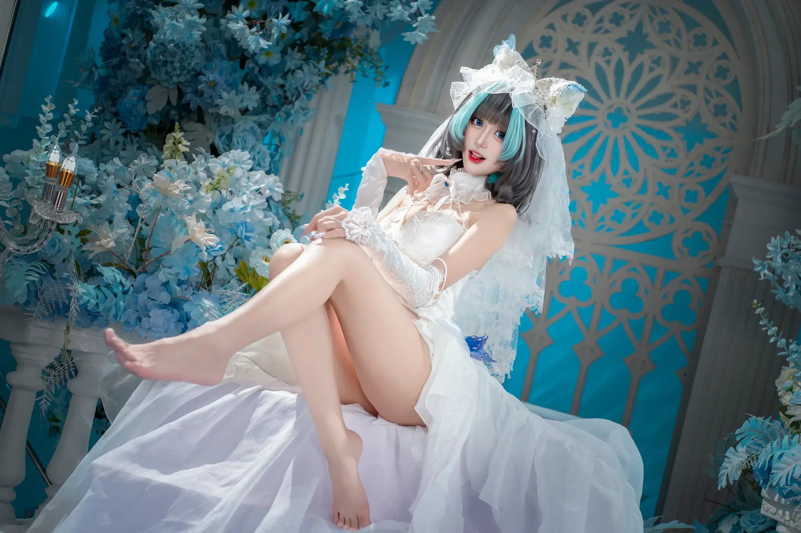 [Cheshire Cosplay] Azur Lane: An Ethereal Watery Fantasy Interwoven in Blue and White by 艾酒absinthe - Image 3