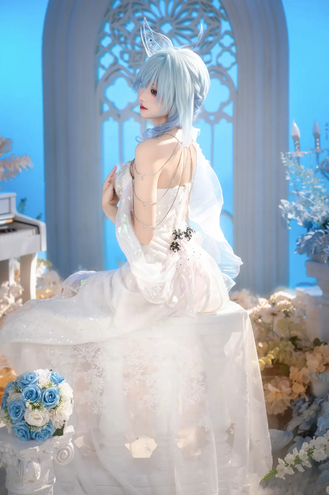 【守岸人cos】鸣潮白纱裙下的梦幻棚拍记录 - 艾酒absinthe - 第4张