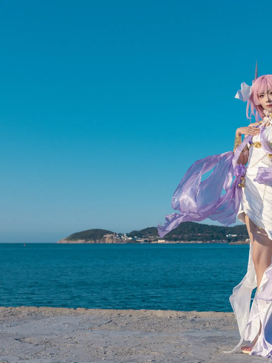 【愛莉希雅cos】崩壞三花鈴律曲海邊拍攝記錄 - 颜微moke - 第2張