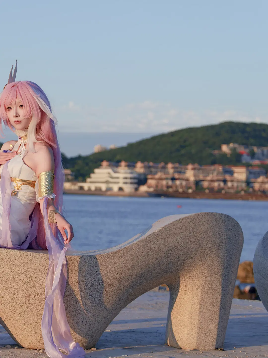 【エリシア コスプレ】崩壊3rdの海辺のコスプレ・トラベルフォト、この花鈴律曲が最高すぎる - 颜微moke - 2枚目
