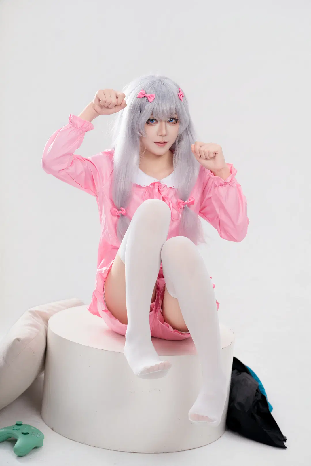 【和泉紗霧 コスプレ】『エロマンガ先生』ピンクのパジャマでおうち日常 - GG - 5枚目