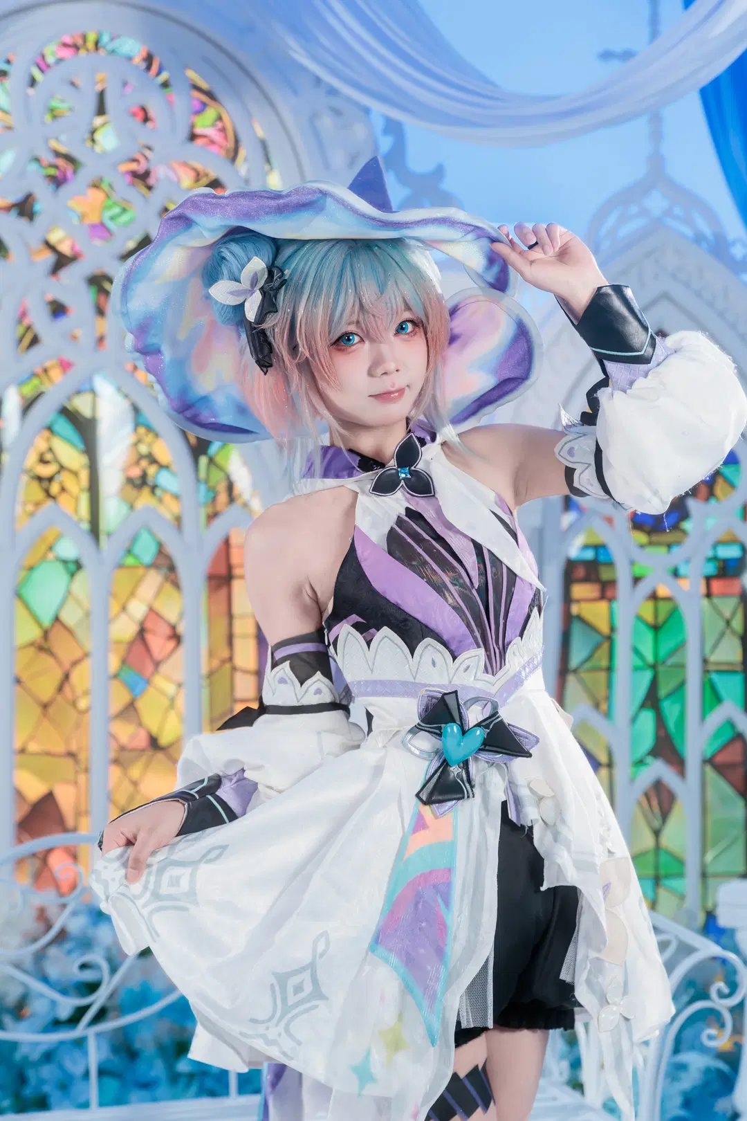 【小乔cos】王者荣耀时之魔女，琉璃窗下的魔法拍摄 - 墨离 - 第4张