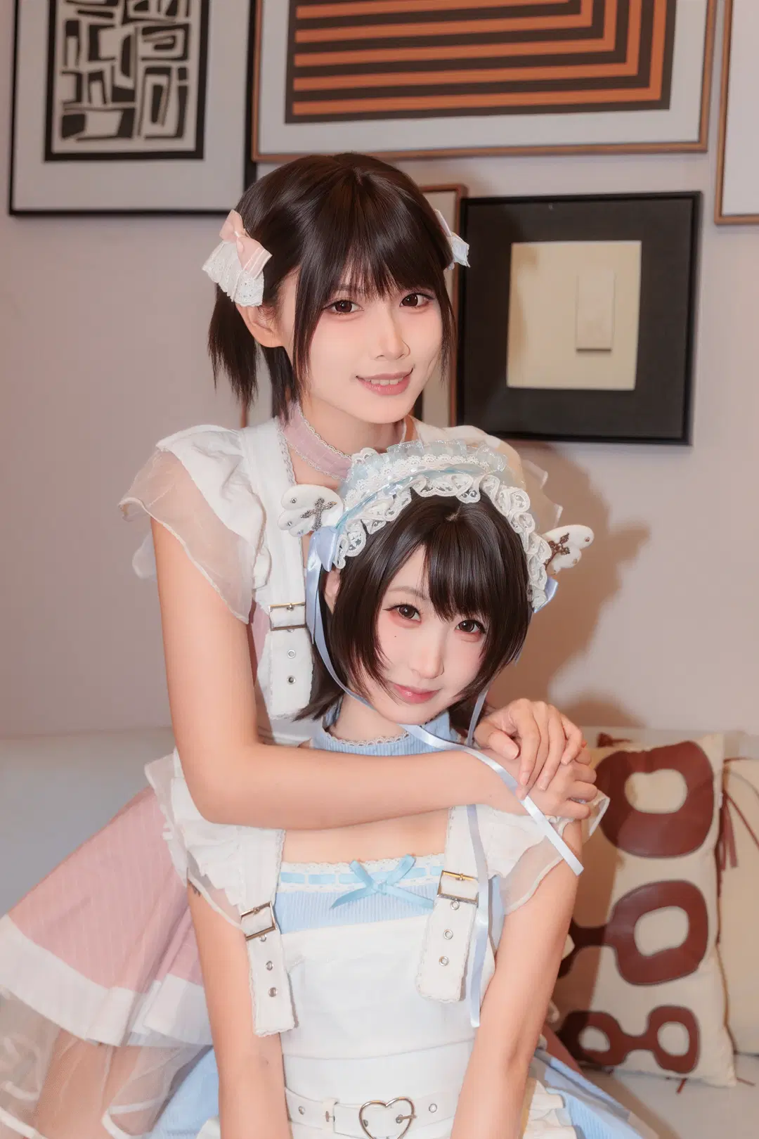 [Maid outfit] Double Sweetness: At-Home Maid outfit Duo photoshoot Record by 墨离 - Image 3