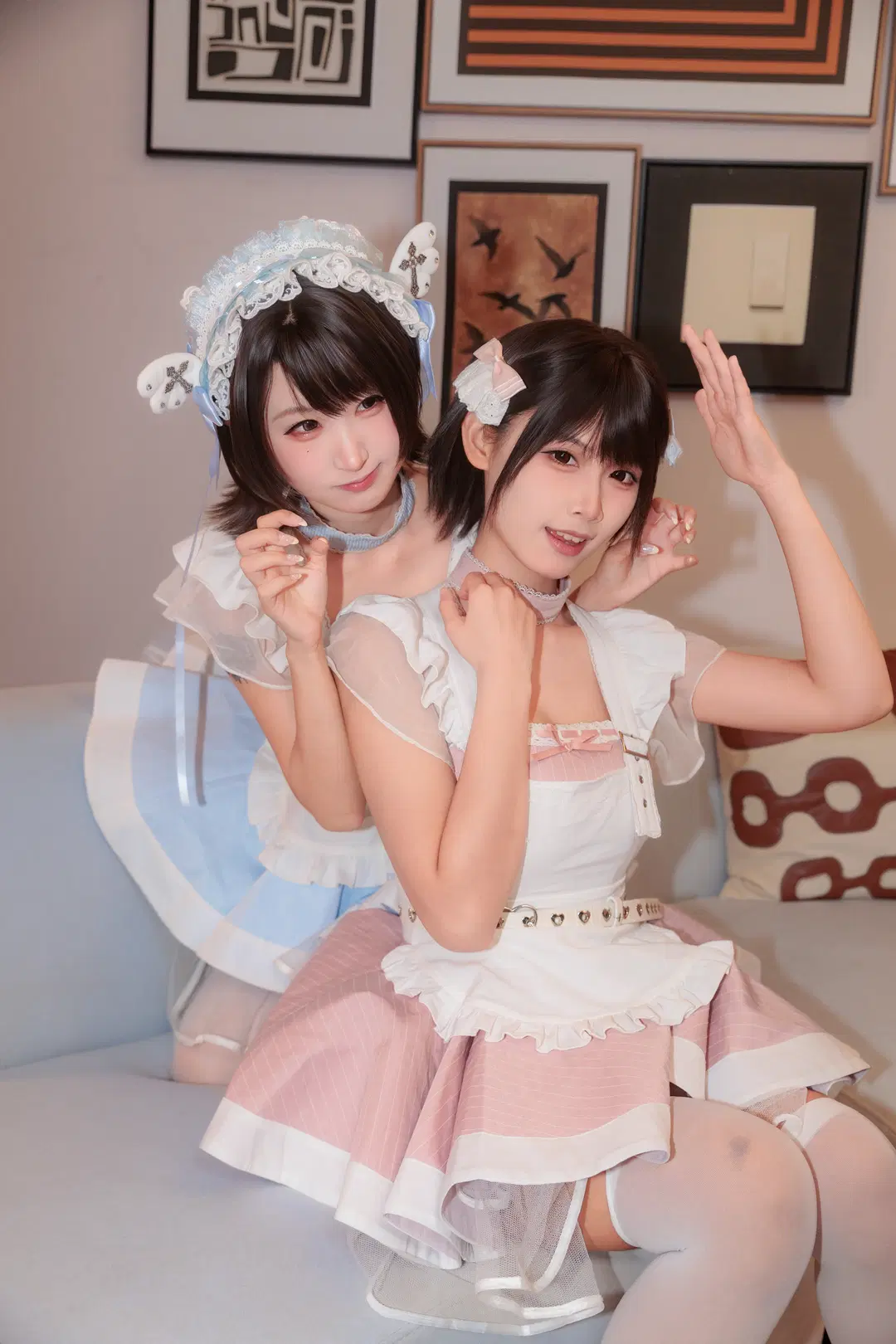 [Maid outfit] Double Sweetness: At-Home Maid outfit Duo photoshoot Record by 墨离 - Image 4