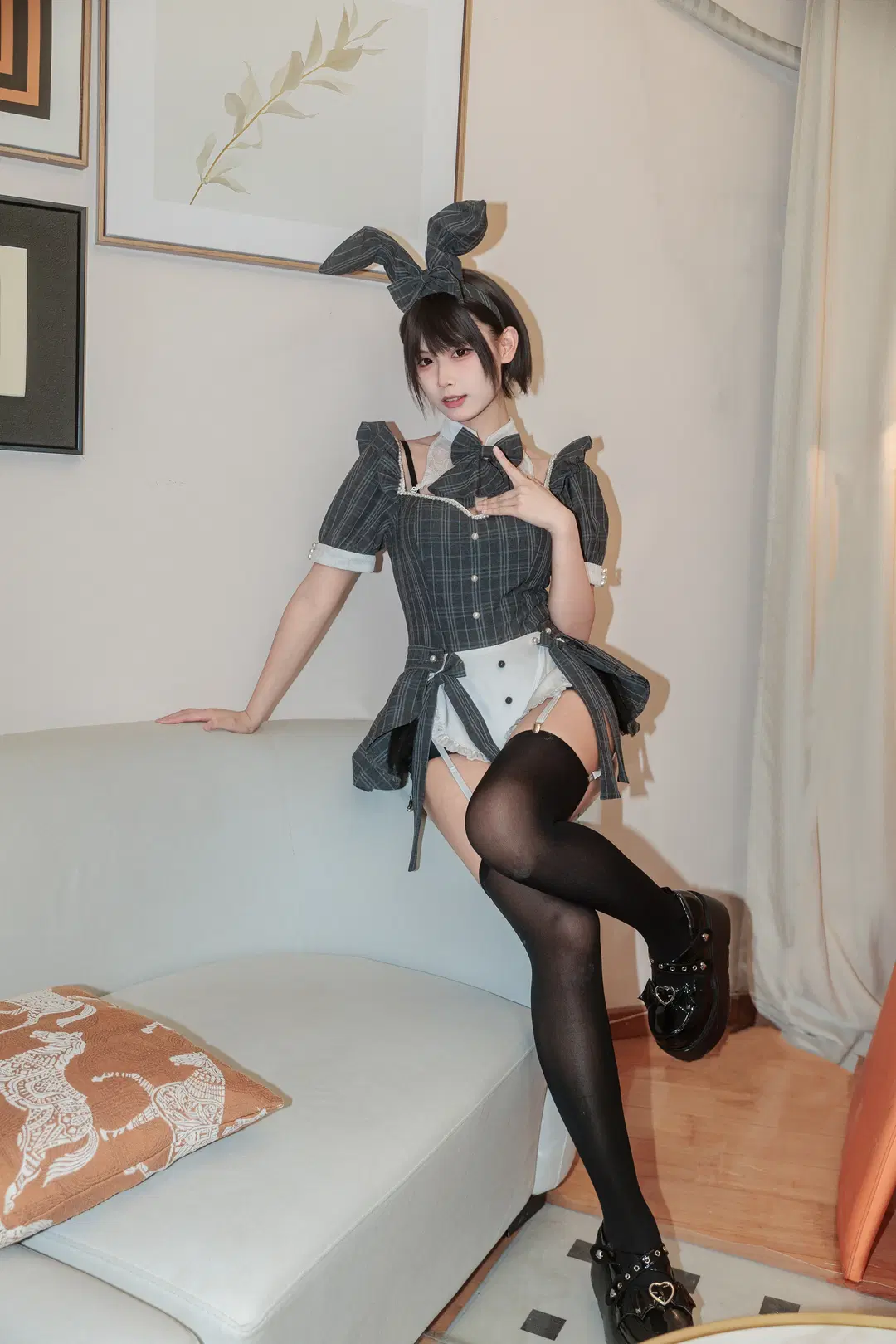 バニーガール系メイド服の週末おうち撮影記録 - 墨离 - 3枚目