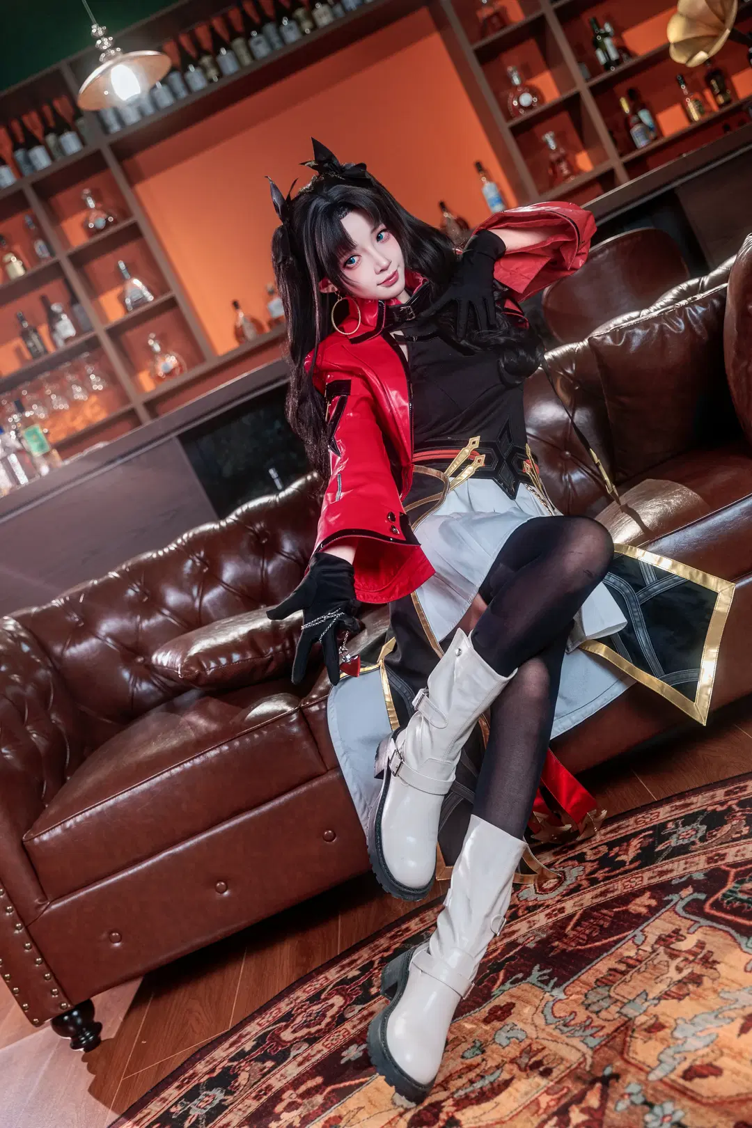 崩坏星穹铁道, 远坂凛cos, 黑丝, fate, 酒吧cos