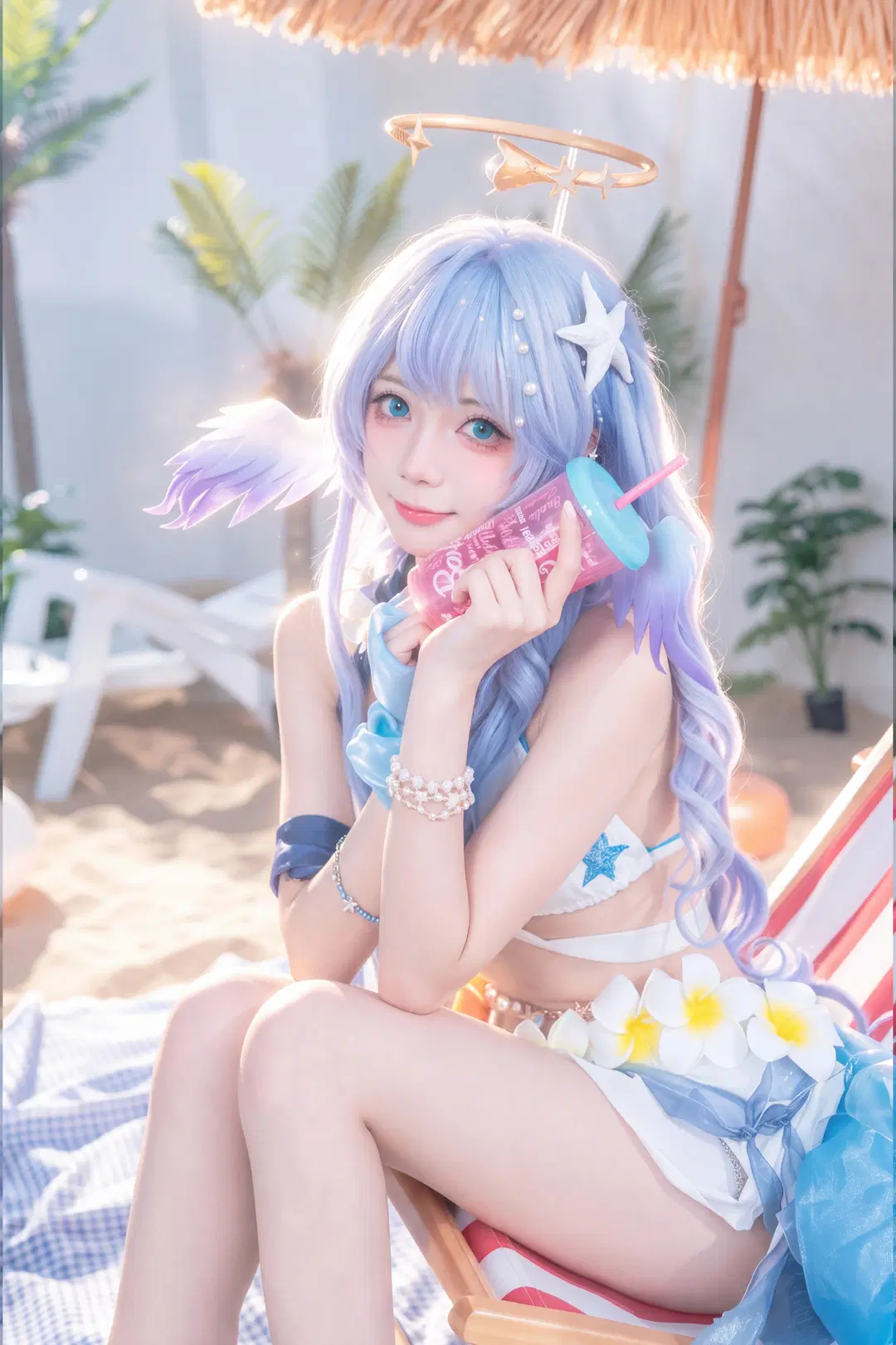 二次元, 崩坏星穹铁道, 知更鸟cos, 沙滩, 晴歌