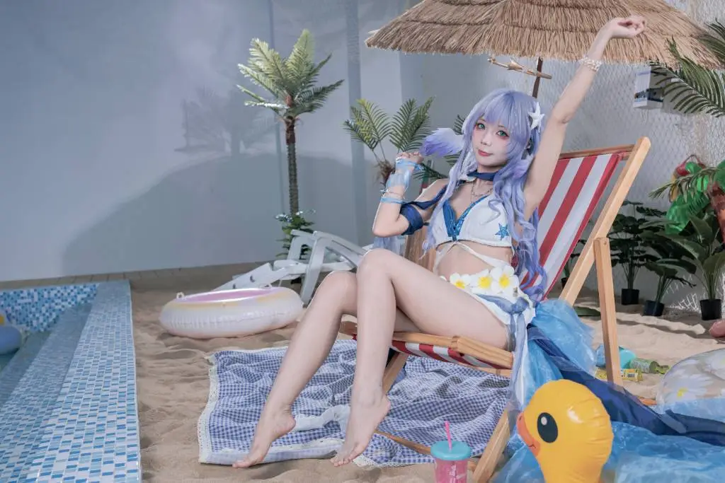 二次元, 崩坏星穹铁道, 知更鸟cos, 夏日泳装, 晴歌cos