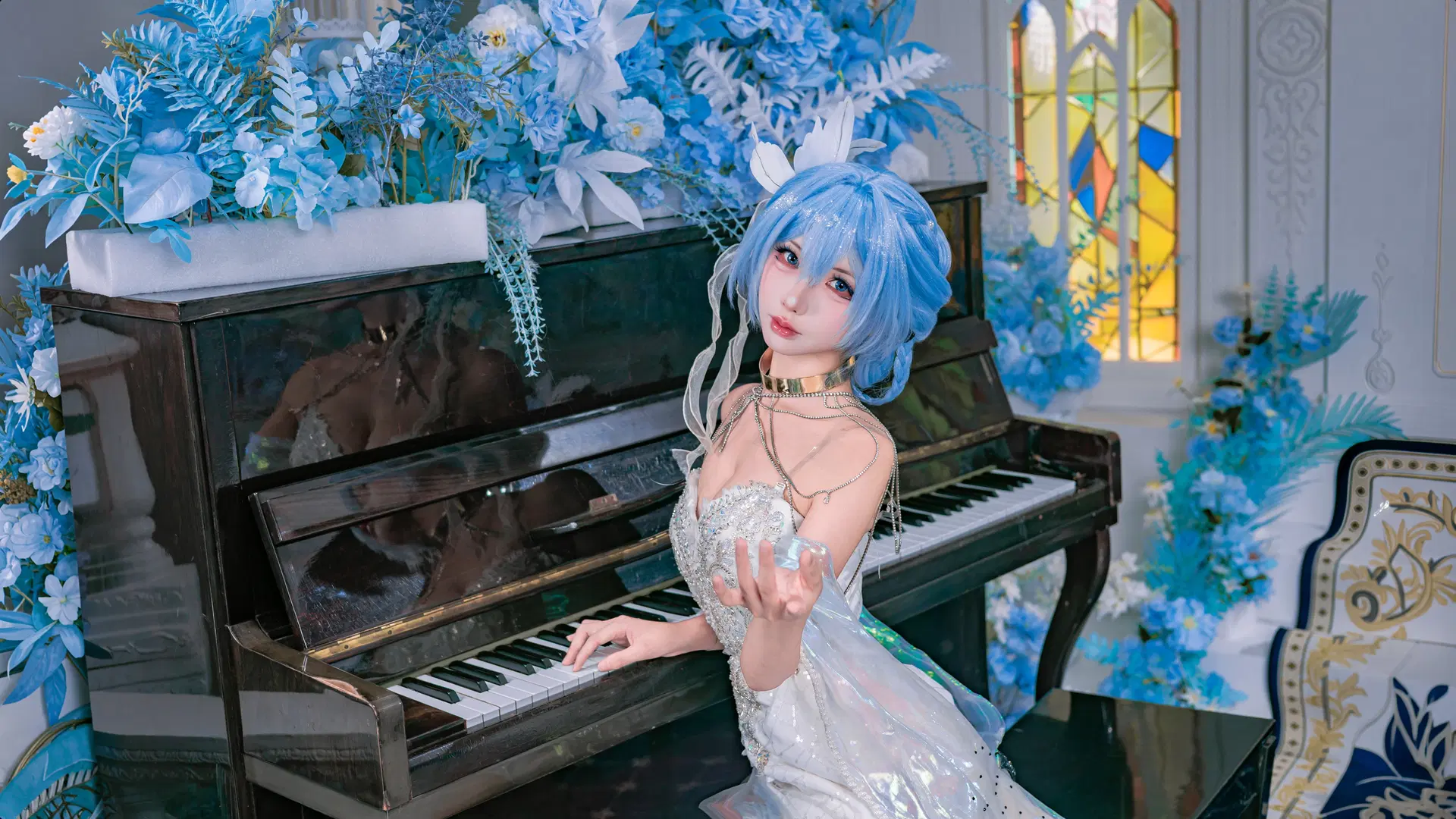 [The Shorekeeper cosplay] Wuthering Waves: Blue-Haired Maiden Under Light and Shadow by 墨离 - Image 4