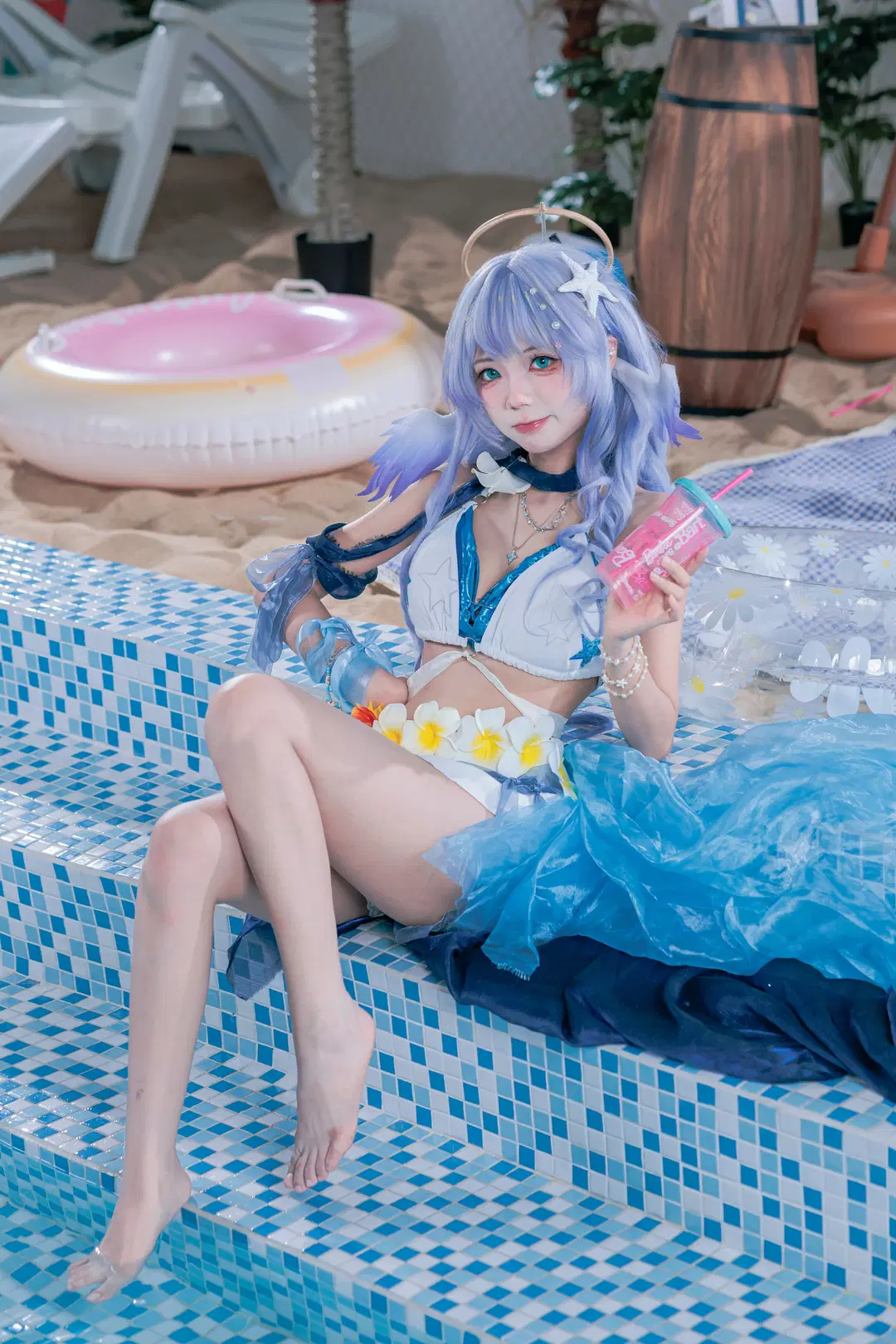 二次元, 崩坏星穹铁道, 知更鸟cos, 泳装cos, 夏日泳池