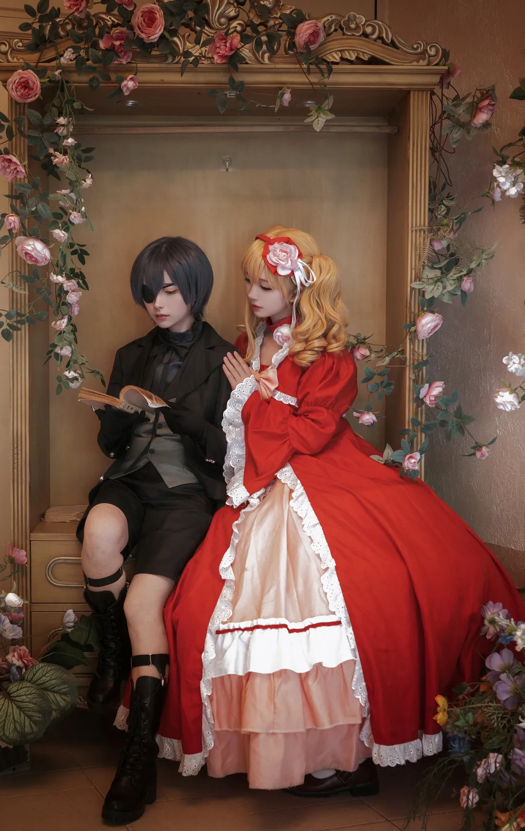 黑执事, 双人cosplay, 夏尔cos, 伊丽莎白cos, 复古洋装cos