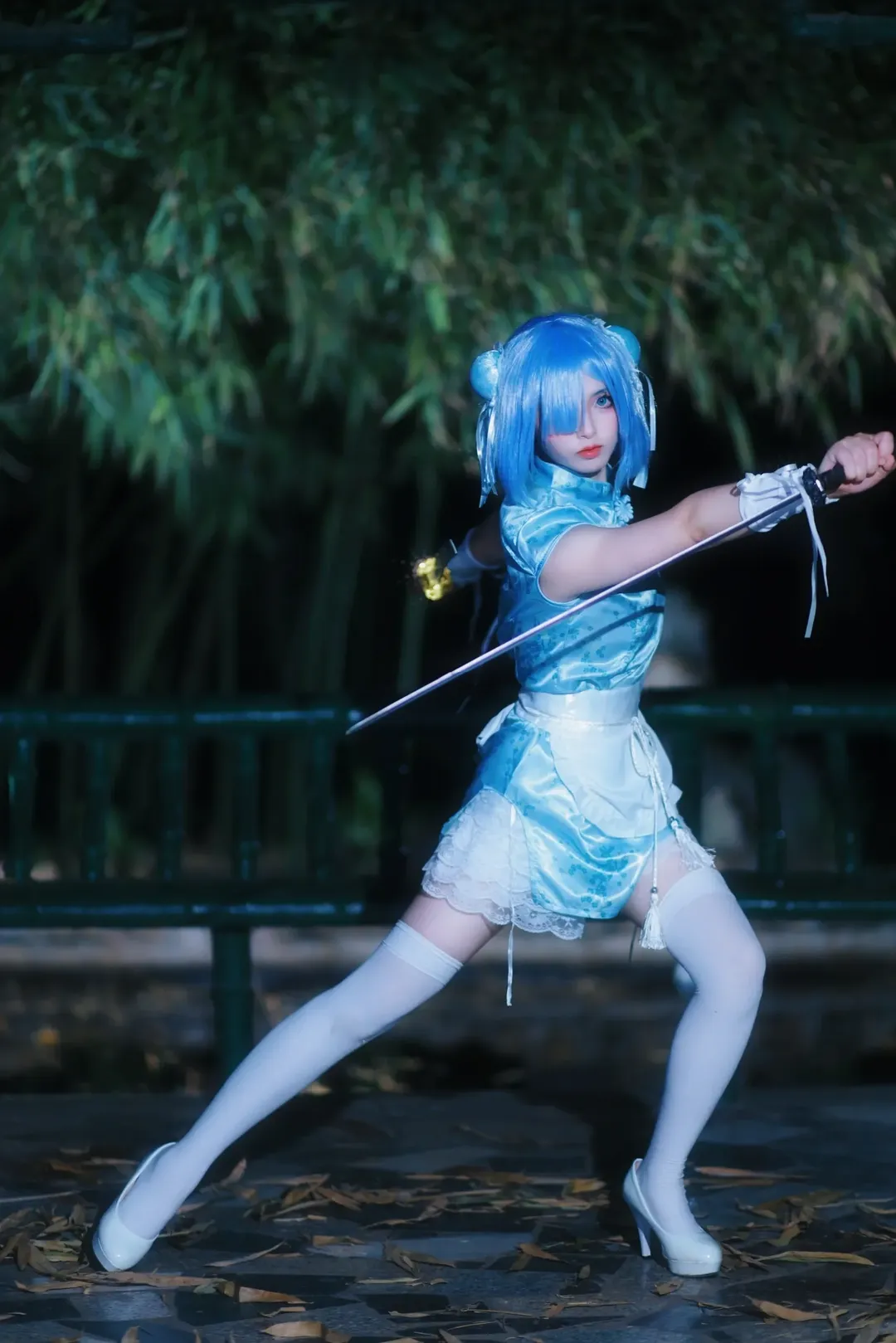 Re:ZERO -Starting Life in Another World-, White stockings, Cosplay sharing, Rem Cosplay, Chinese girl - Image 7