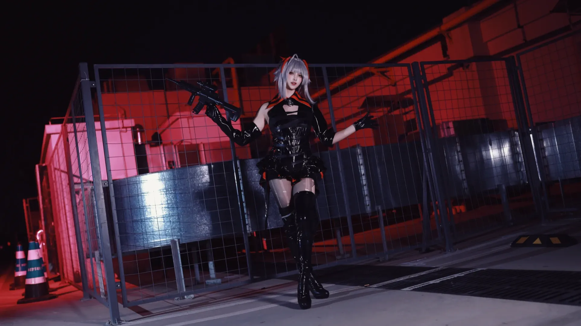 明日方舟, 维什戴尔cos, 夜景, wcos, 丝袜 - 第2张