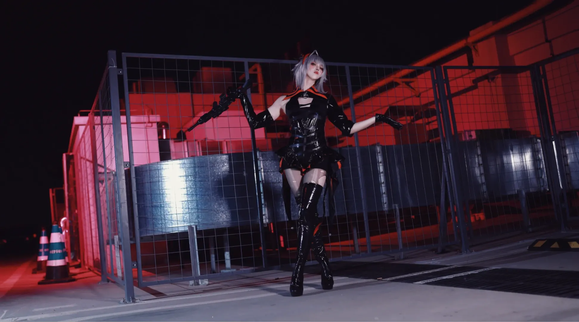 明日方舟, 维什戴尔cos, 夜景, wcos, 丝袜 - 第4张