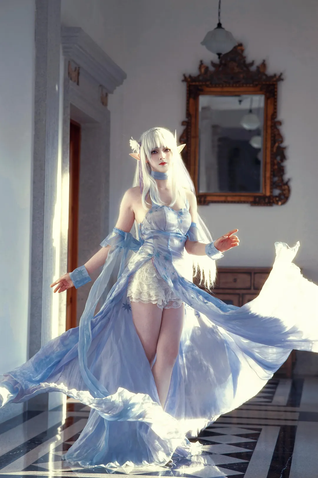 Re:ZERO -Starting Life in Another World-, Emilia cosplay, Elf ears, Crystal gown, Xinglan Photography