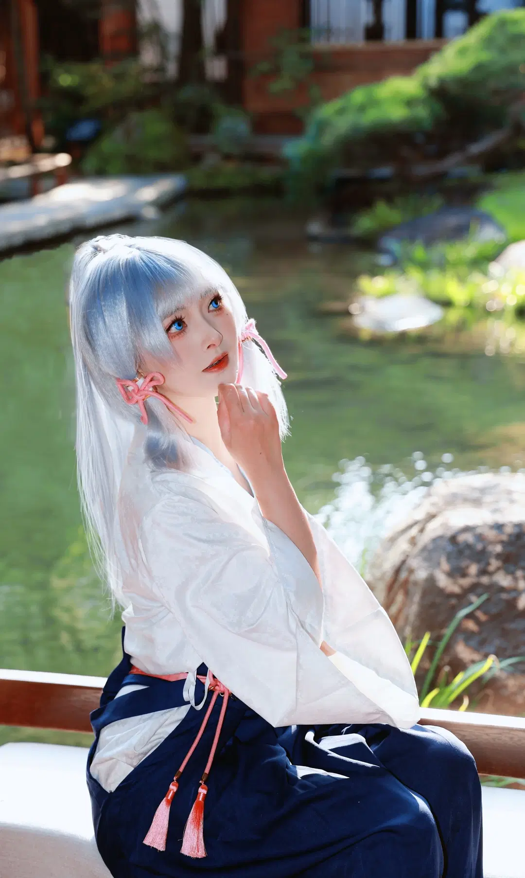 原神, cos正片, 神里绫华cos, 日式庭院, 剑道服