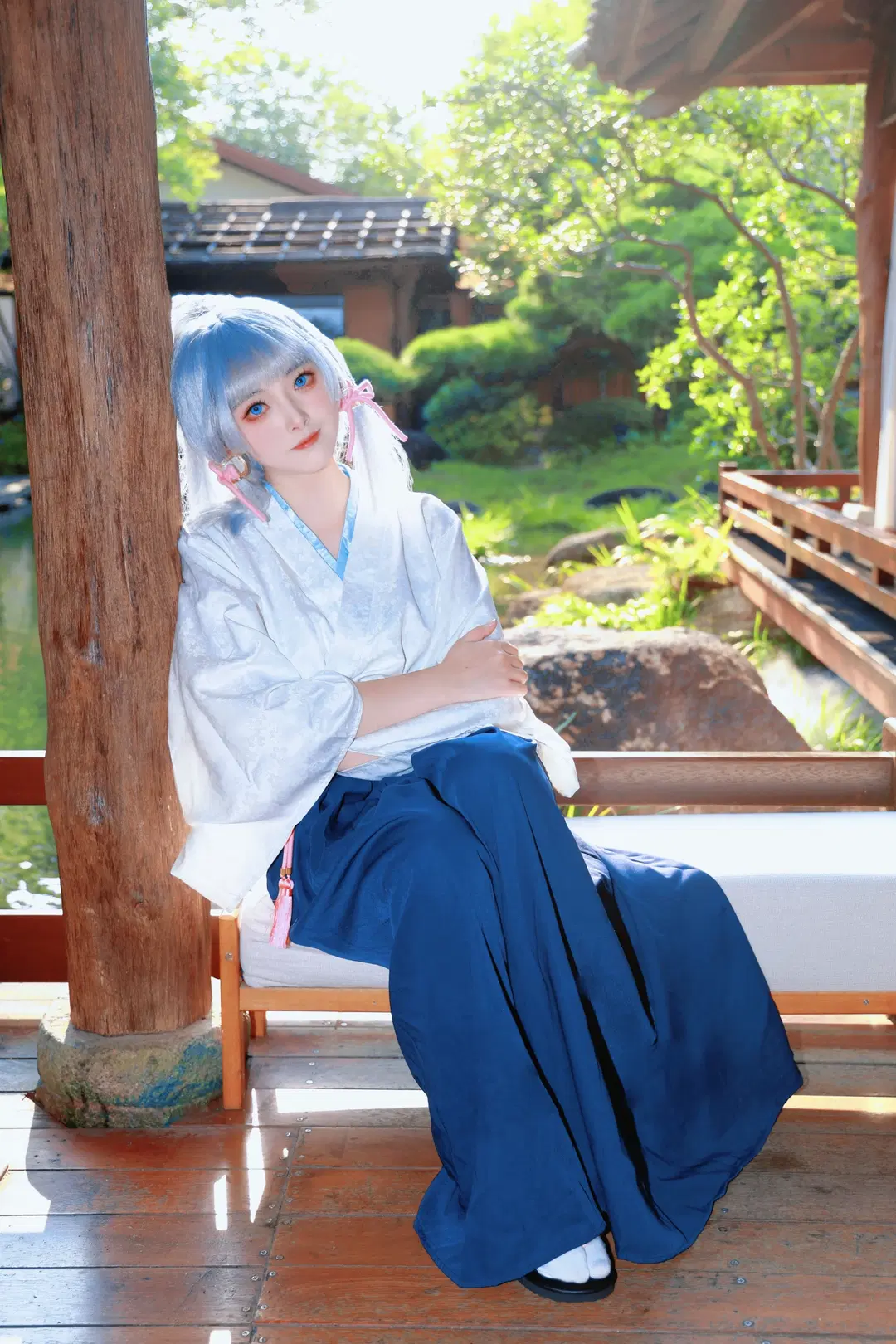 【神里绫华cos】原神剑道服的日式庭院光影记录 - 倾寒 - 第4张