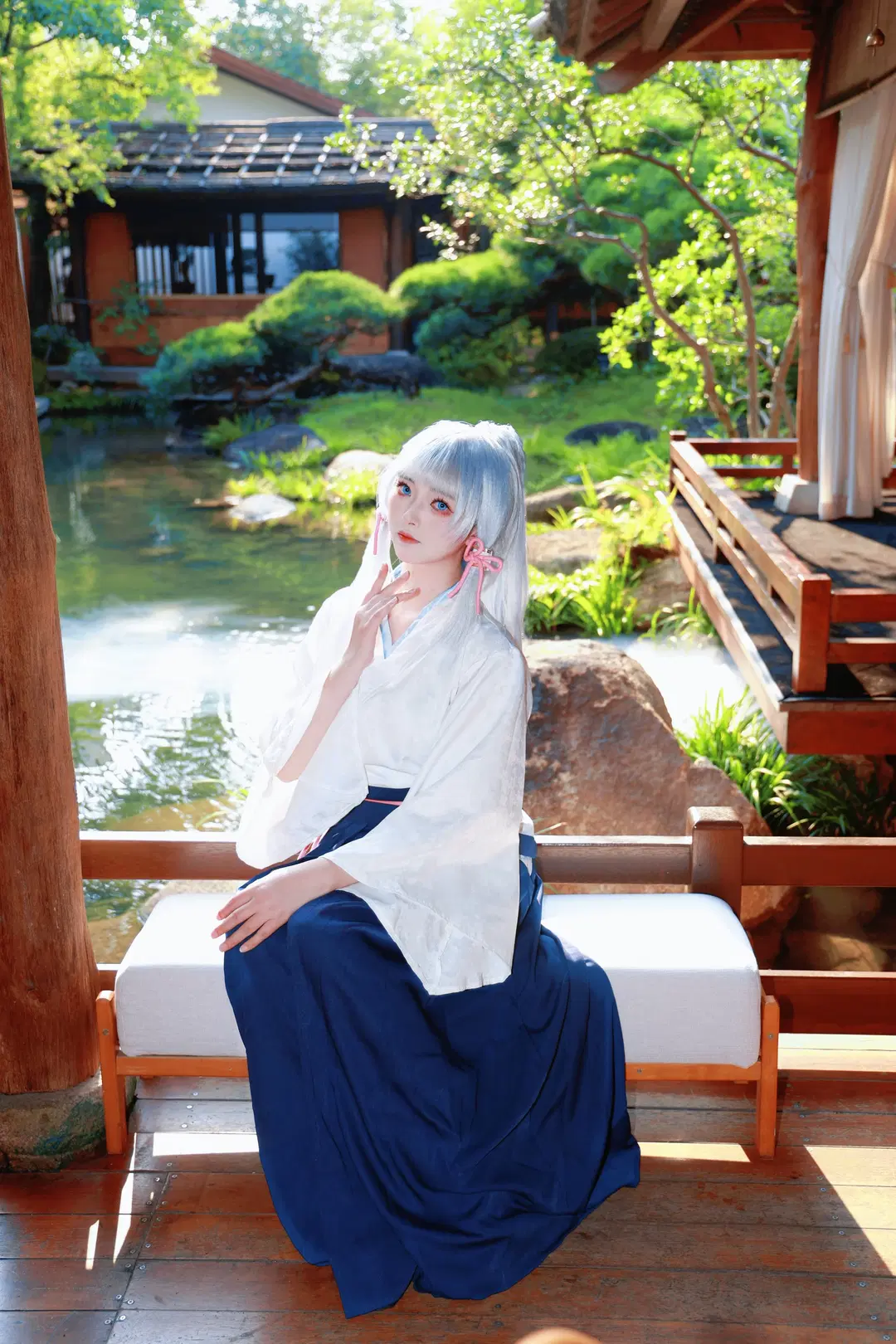 【神里绫华cos】原神剑道服的日式庭院光影记录 - 倾寒 - 第5张