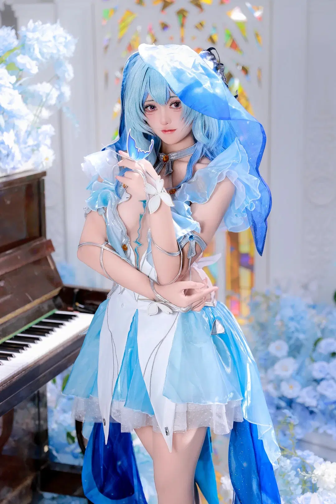 【ショアキーパー コスプレ】『鳴潮』ステンドグラスとピアノが奏でる静謐なる深青の響き - 葭葭 - 10枚目
