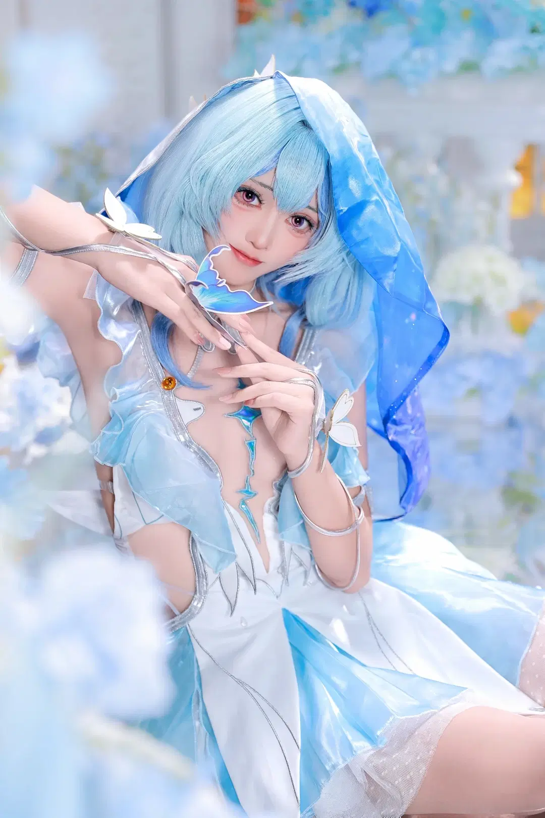 【ショアキーパー コスプレ】『鳴潮』ステンドグラスとピアノが奏でる静謐なる深青の響き - 葭葭 - 13枚目