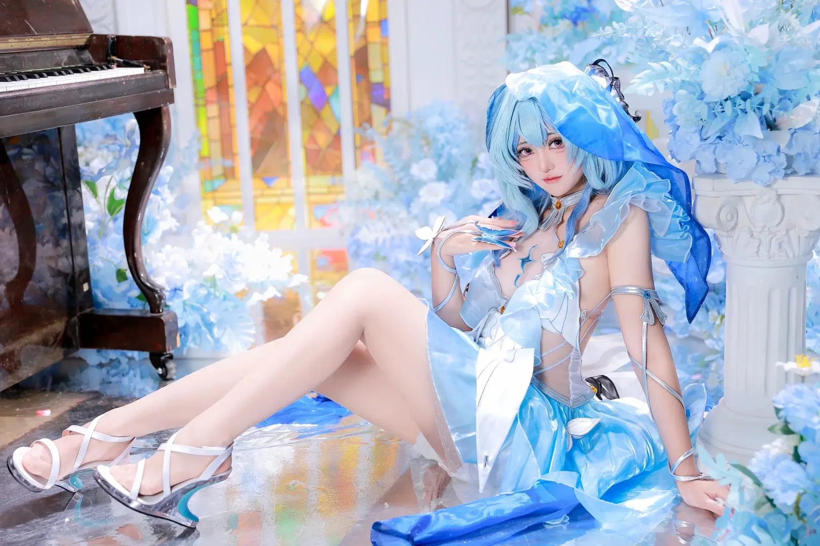 【ショアキーパー コスプレ】『鳴潮』ステンドグラスとピアノが奏でる静謐なる深青の響き - 葭葭 - 14枚目