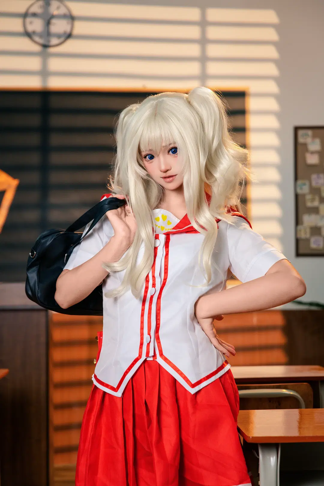 [Nao Tomori cosplay] Charlotte: Campus Sailor Suit and Black Stockings Everyday Life by 葭葭 - Image 5