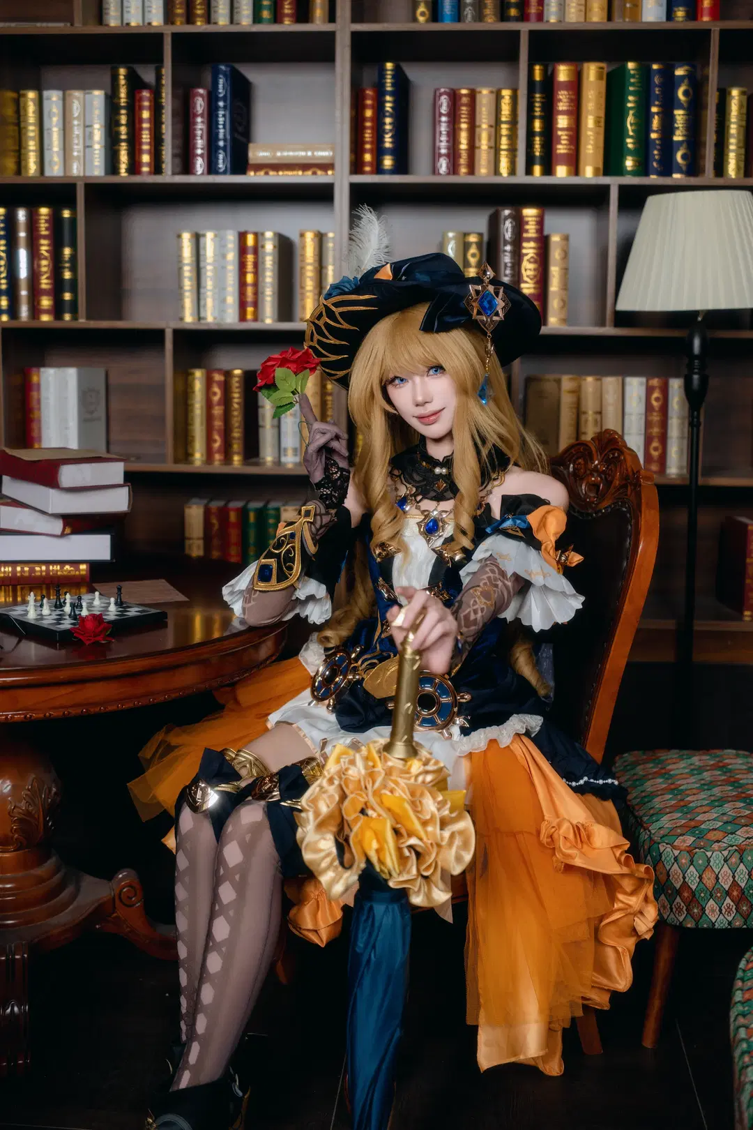 [Navia cosplay] Genshin Impact: The Spina di Rosula President's Vintage Study Stroll by 宇航员摄影 - Image 10