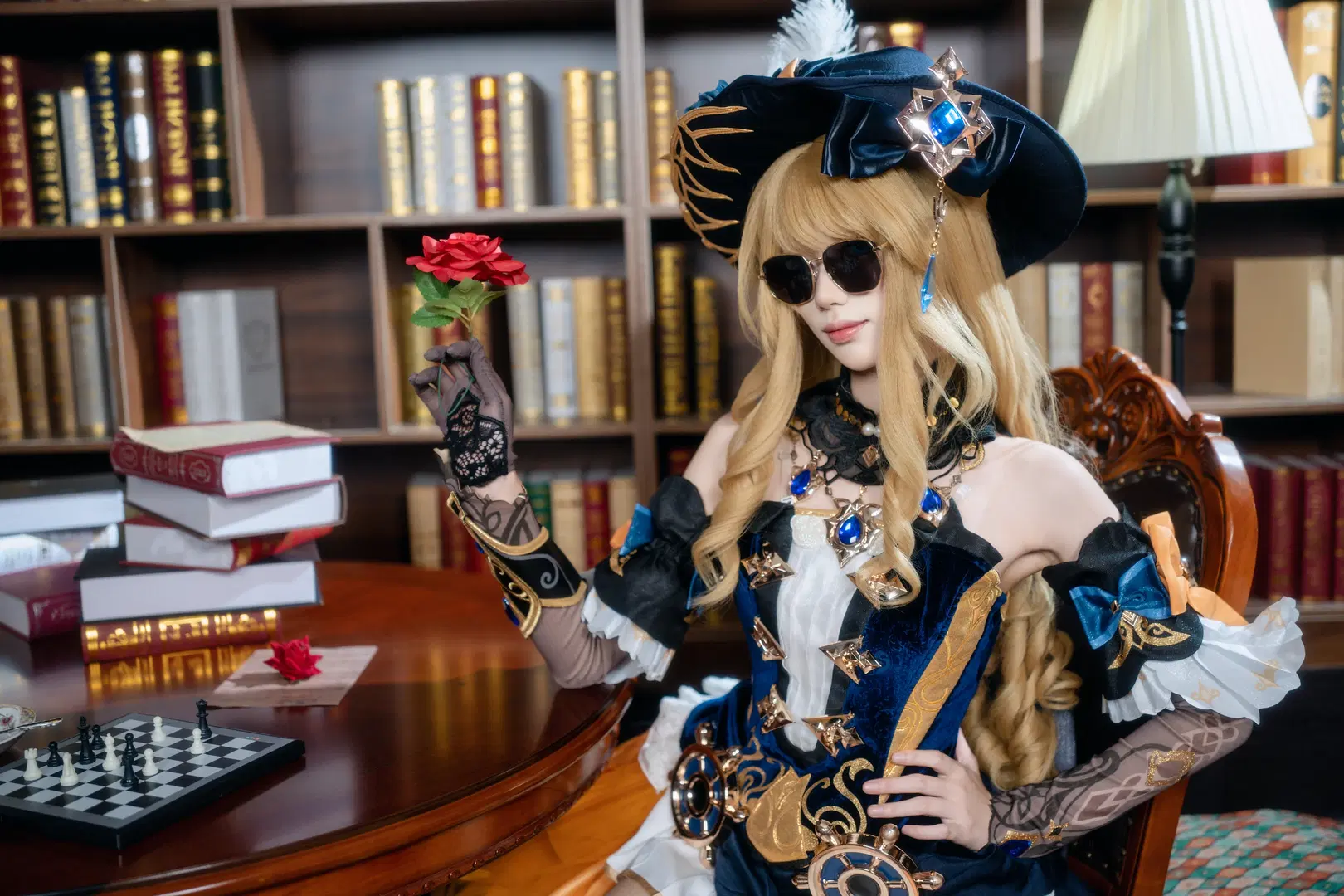 [Navia cosplay] Genshin Impact: The Spina di Rosula President's Vintage Study Stroll by 宇航员摄影 - Image 11
