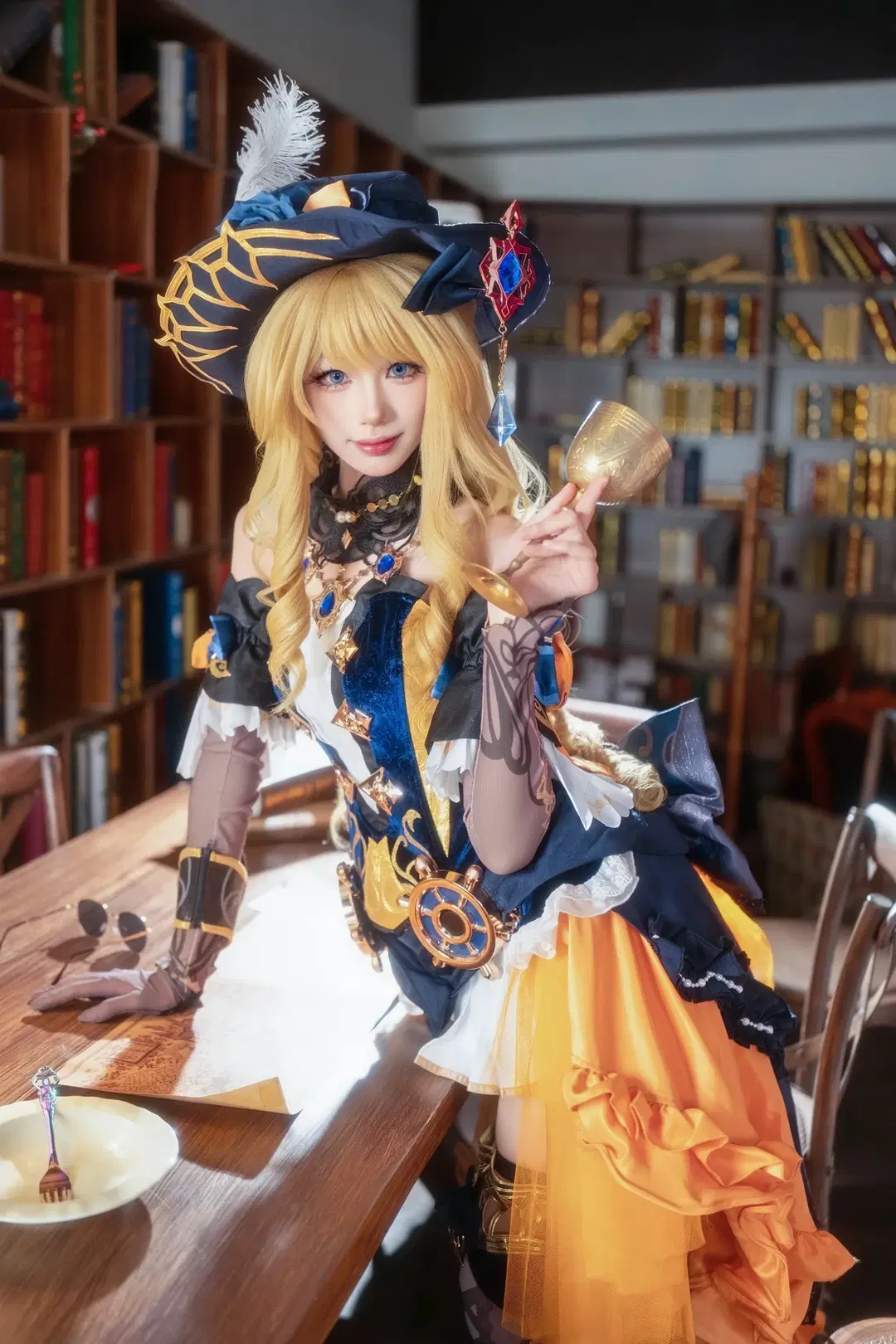 [Navia cosplay] Genshin Impact: The Spina di Rosula President's Vintage Study Stroll by 宇航员摄影 - Image 2