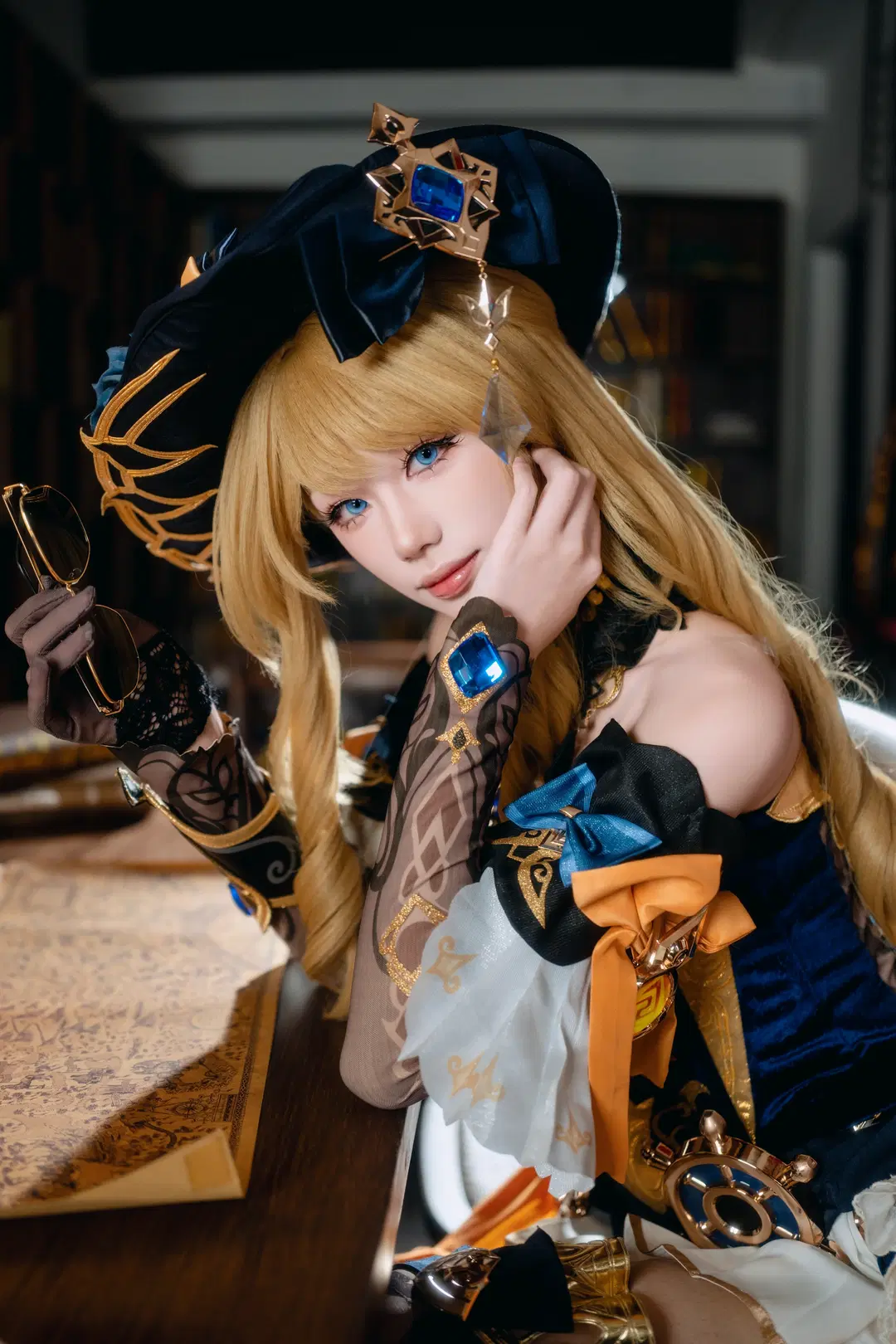 [Navia cosplay] Genshin Impact: The Spina di Rosula President's Vintage Study Stroll by 宇航员摄影 - Image 5