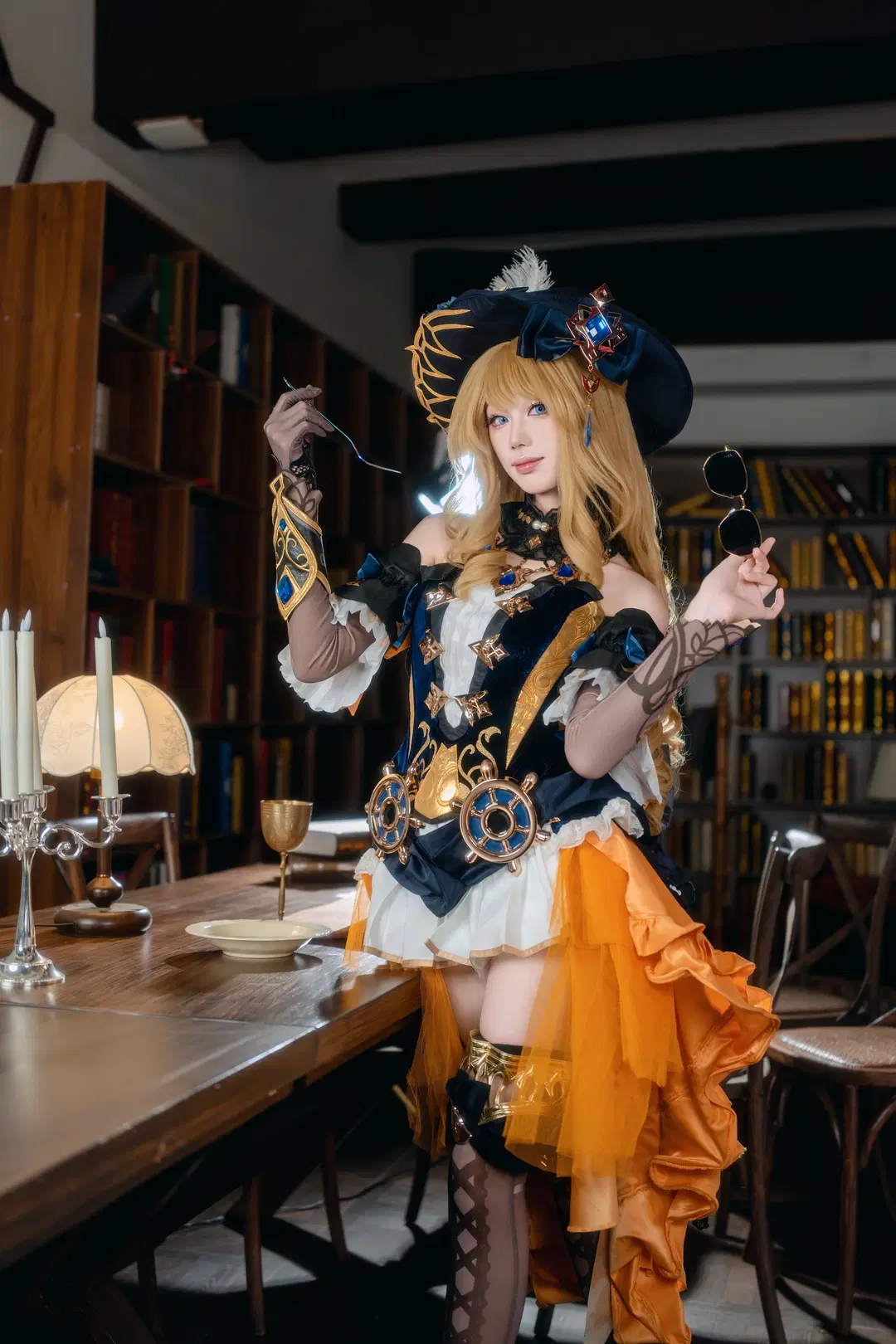 [Navia cosplay] Genshin Impact: The Spina di Rosula President's Vintage Study Stroll by 宇航员摄影 - Image 7