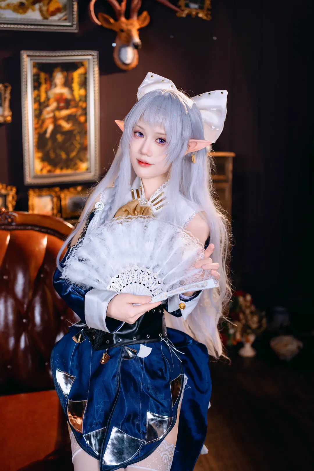 Zenless Zone Zero, 2D, Vintage style, White stockings, Velina cosplay