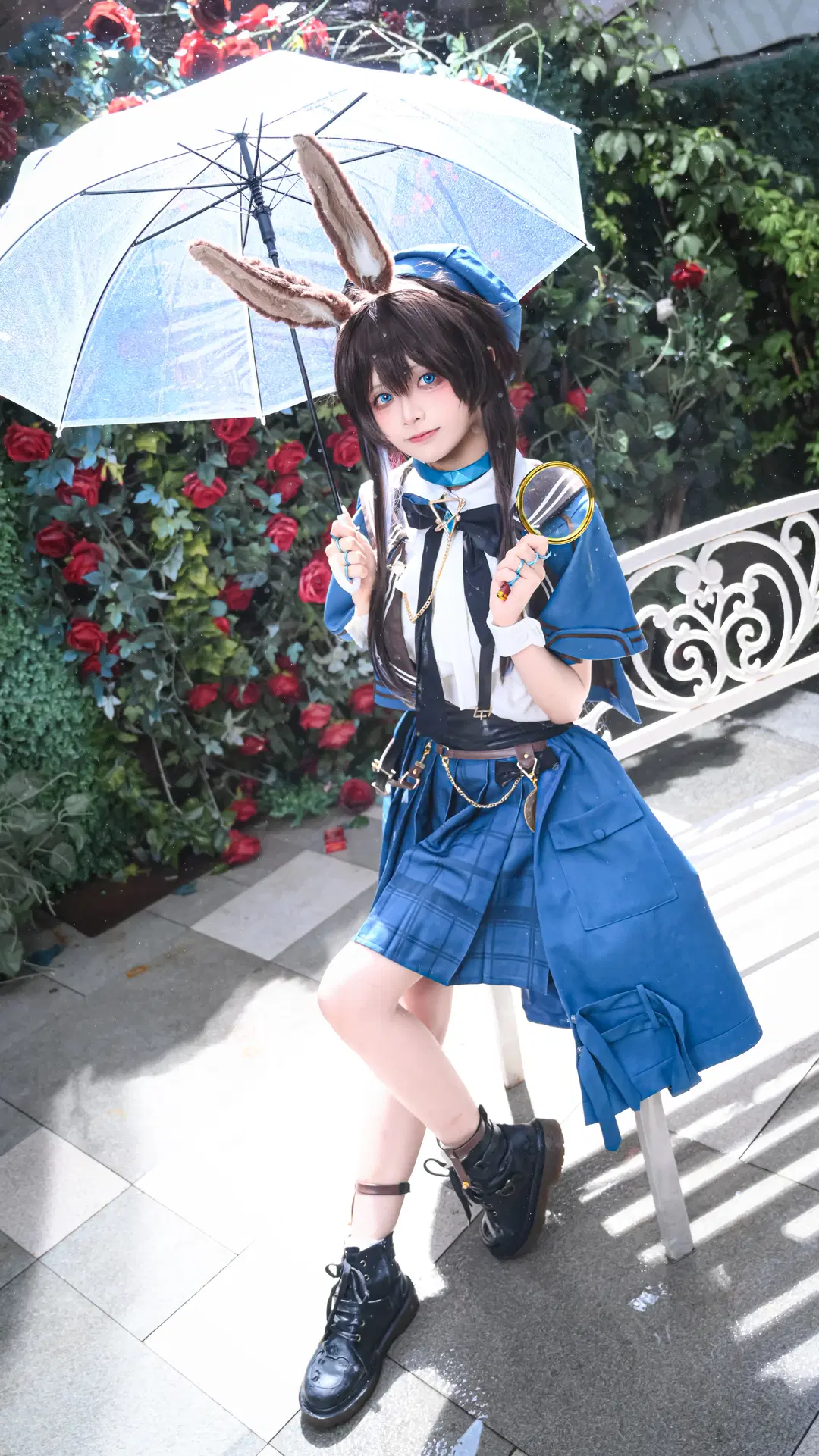 明日方舟, 阿米娅cos, 黑丝, cosplay摄影, 小侦探
