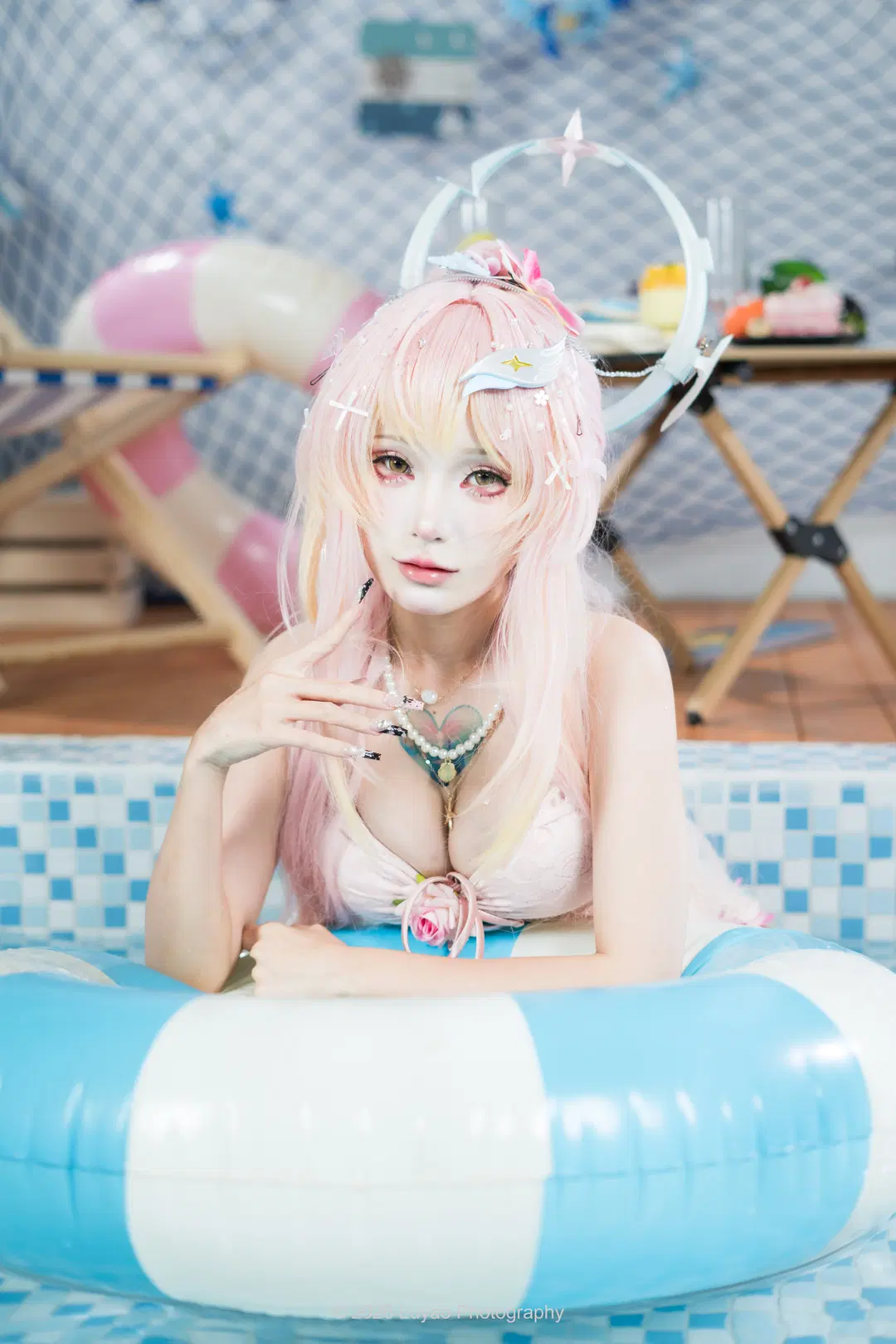 夏日室內泳池粉色系泳裝cos記錄 - Luyao_Photography - 第8張