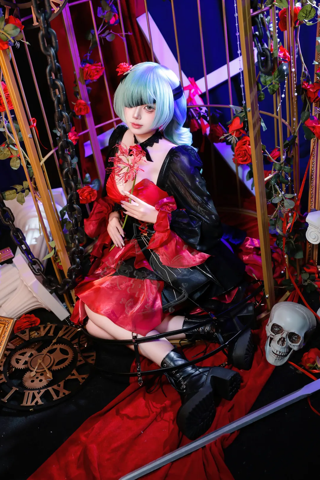 鸣潮, 哥特风, 弗洛洛cos, 暗黑系, cosplay摄影 - 第2张