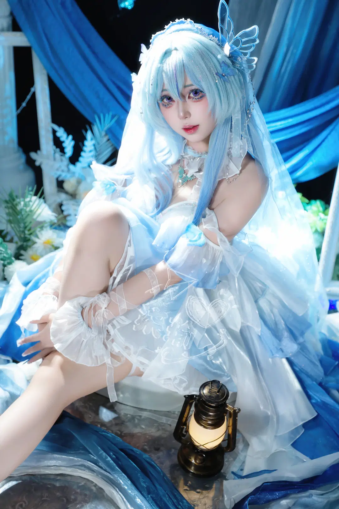 鸣潮, cosplay, 守岸人cos, 白丝, 守岸人花嫁cos