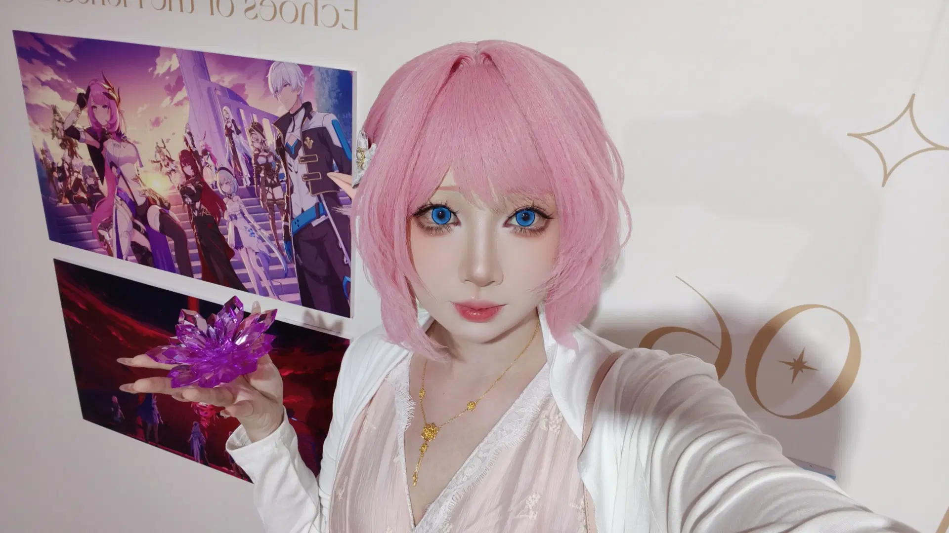 【爱莉希雅cos】崩坏3十周年粉色妖精小姐的妆造记录 - 柒瑜染月 - 第2张