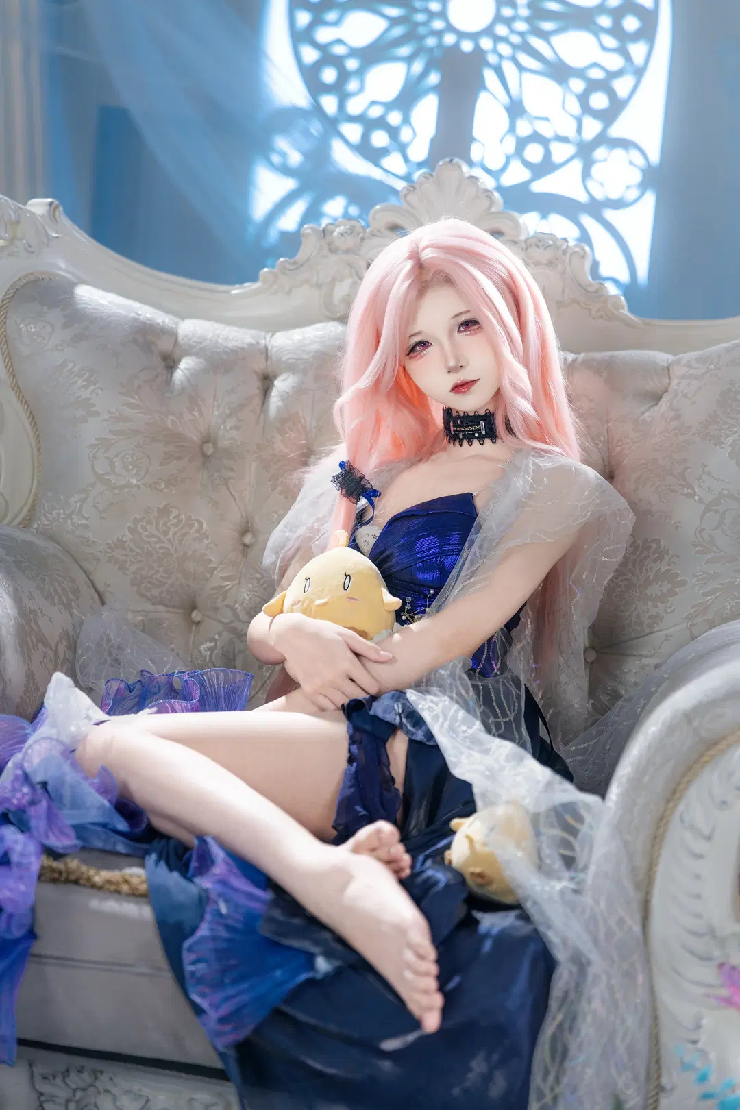 碧蓝航线, cosplay正片, 粉发cos, 欧式宫廷风, 列克星敦cos