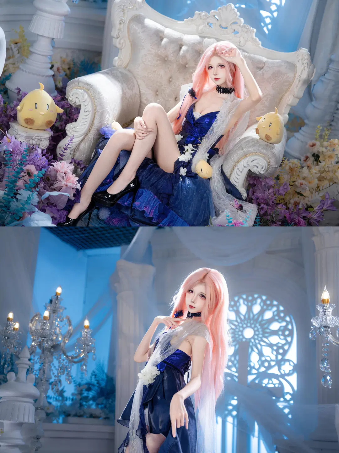 【列克星敦cos】碧蓝航线，蓝色礼服与粉色长发的梦幻邂逅 - hyber - 第2张