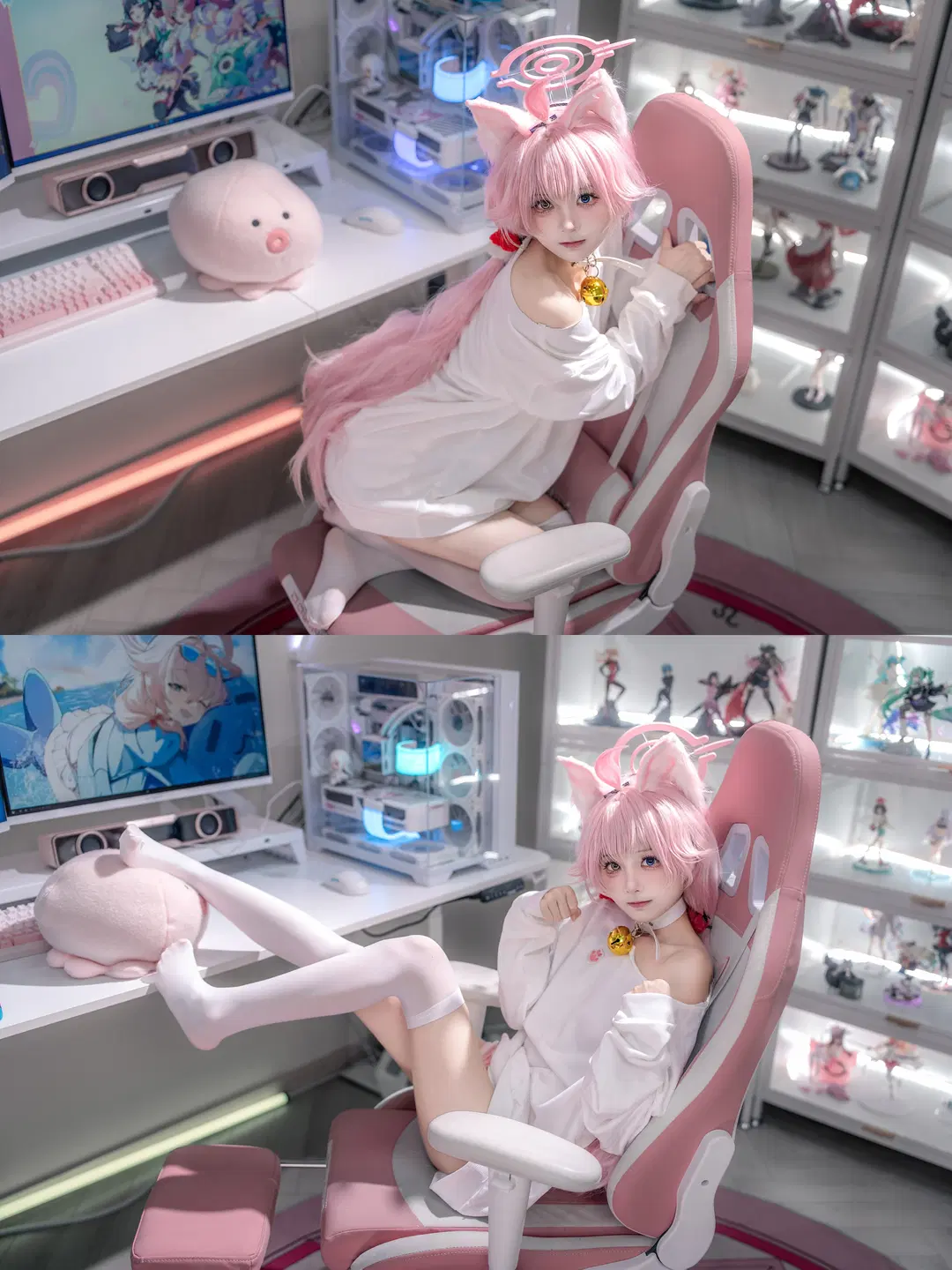 [Takanashi Hoshino cosplay] Blue Archive Cat-Senior's Lazy E-sports Time by hyber - Image 2