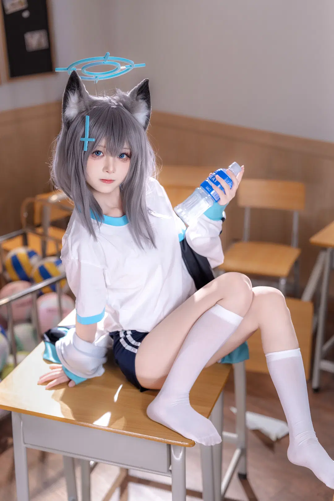 【砂狼白子cos】蔚藍檔案的體操服運動日常 - hyber - 第11張