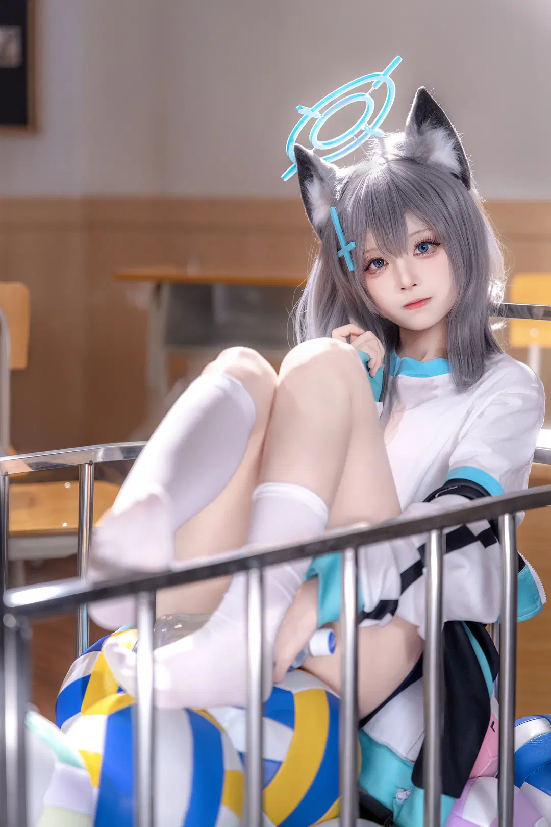 【砂狼白子cos】蔚藍檔案的體操服運動日常 - hyber - 第2張