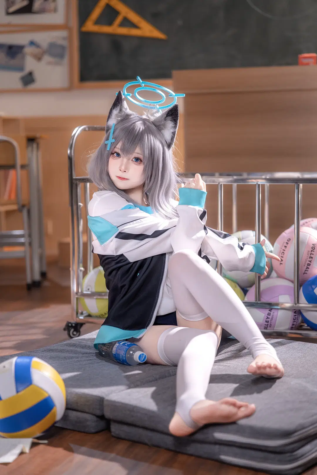 【砂狼白子cos】蔚藍檔案的體操服運動日常 - hyber - 第3張