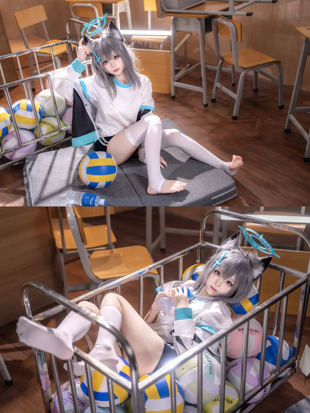 【砂狼白子cos】蔚藍檔案的體操服運動日常 - hyber - 第4張