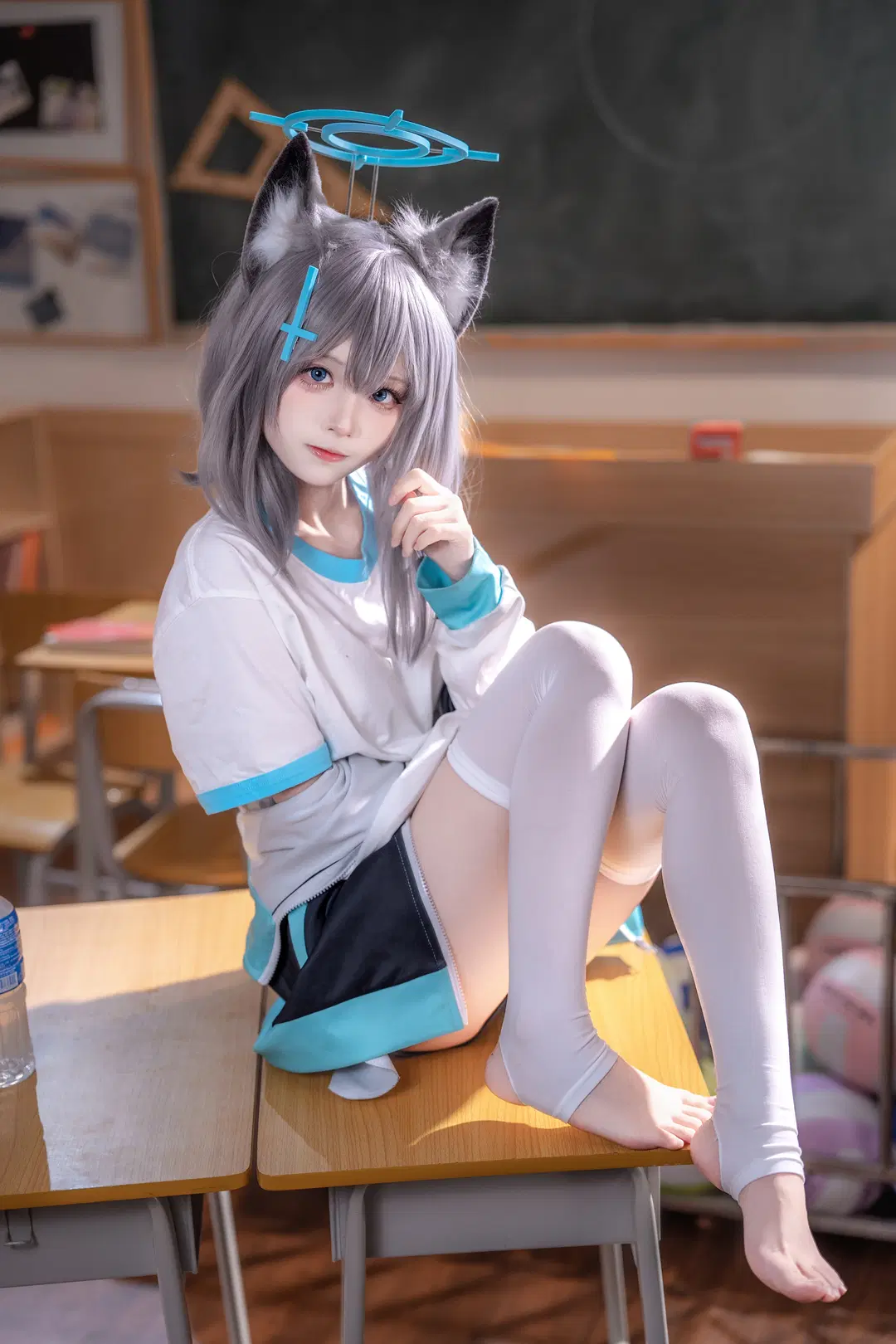 【砂狼白子cos】蔚藍檔案的體操服運動日常 - hyber - 第5張
