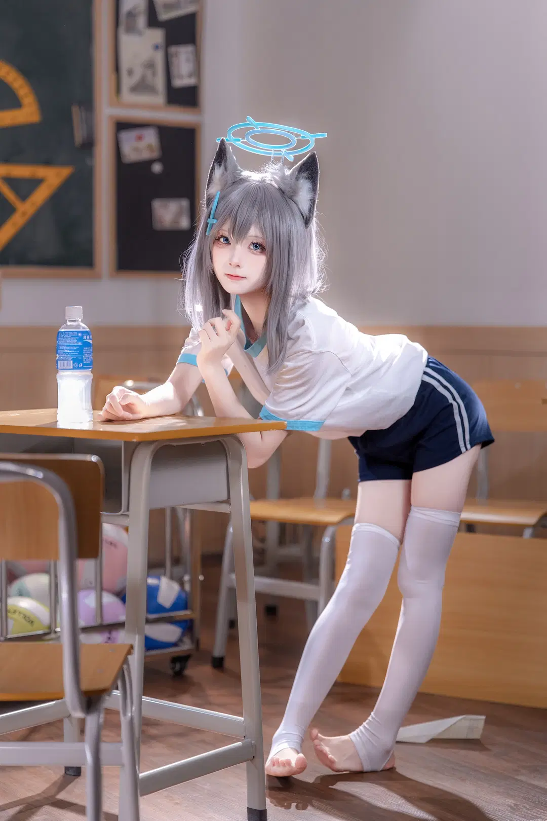 【砂狼白子cos】蔚藍檔案的體操服運動日常 - hyber - 第6張