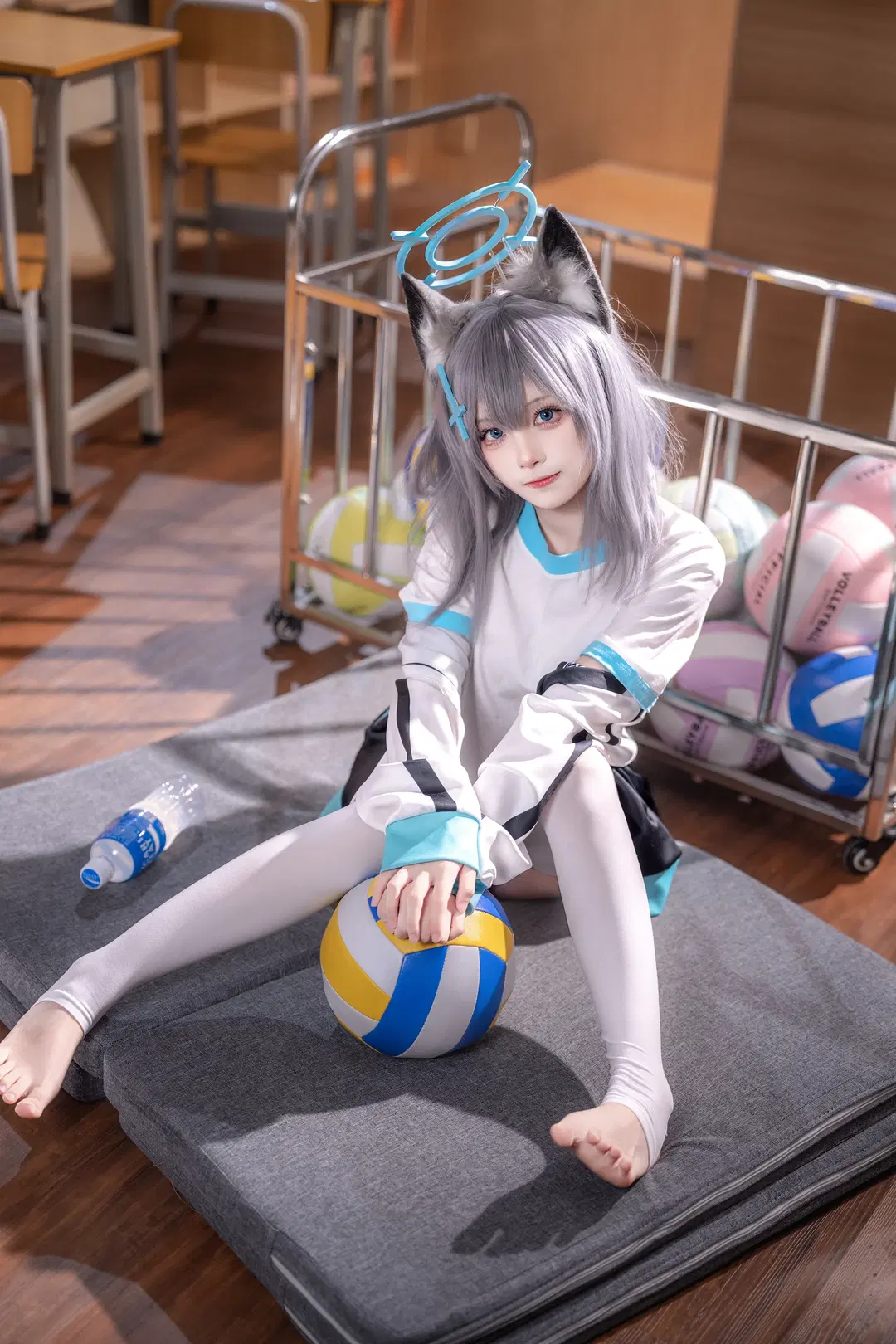 【砂狼白子cos】蔚藍檔案的體操服運動日常 - hyber - 第7張