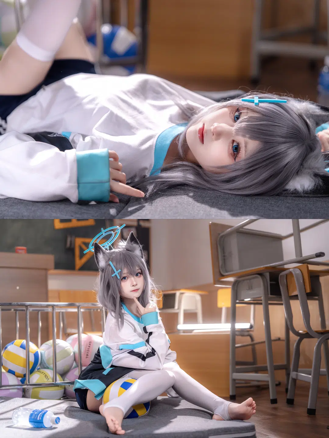 【砂狼白子cos】蔚藍檔案的體操服運動日常 - hyber - 第8張