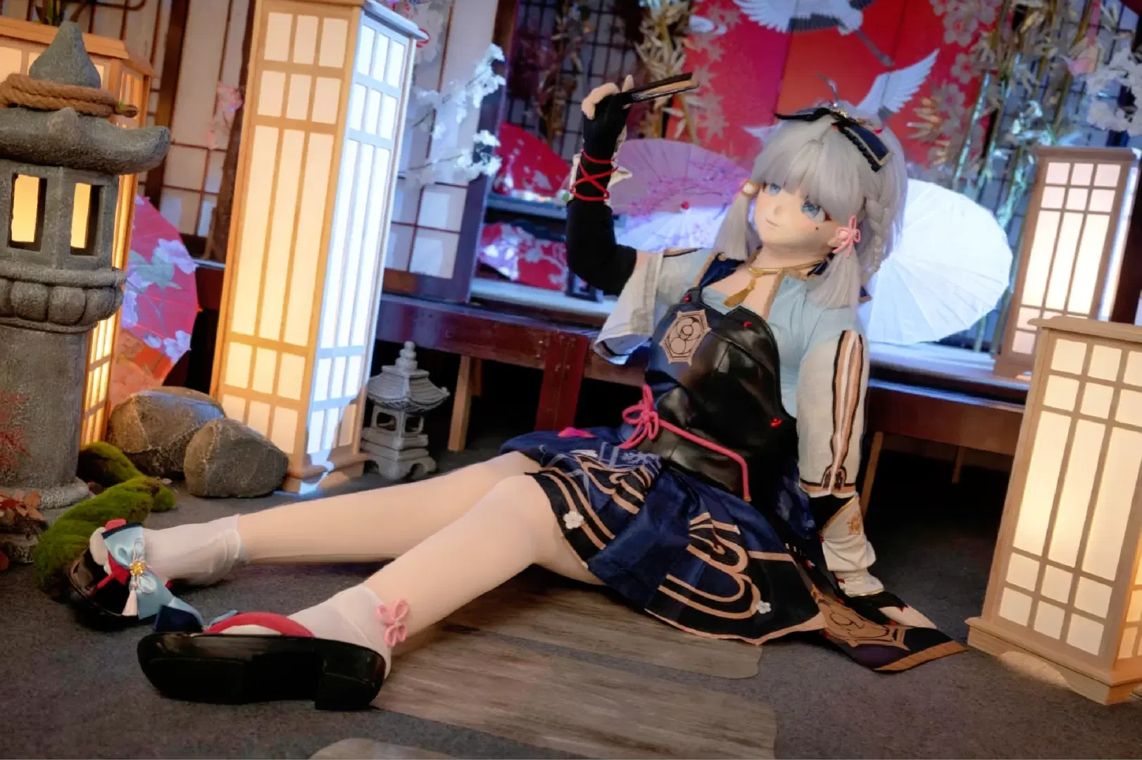 [Kamisato Ayaka cosplay] Heron's Soaring Frost, The Elegant Deployment of Folding Fan and Tachi by KAYAKA - Image 2